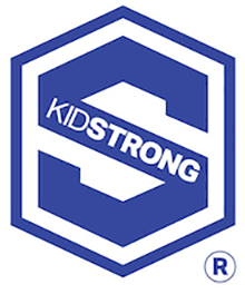Image of a letter "S" and "Kidstrong" keystroked to form a logo